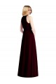 Halter Neck Long Soft Chiffon Light Sky Blue Sleeveless Semi Formal Evening Dress / Bridesmaid Dress Victoria