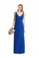 Strapless Long Chiffon Royal Blue Sleeveless Bridesmaid Dress Victoria