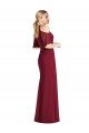 Halter Neck Long Soft Chiffon Sage Cold Shoulder Semi Formal Evening Dress / Bridesmaid Dress Victoria