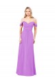 Sweetheart Long Soft Chiffon Violet Sleeveless Bridesmaid Dress Victoria