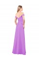 Sweetheart Long Soft Chiffon Violet Sleeveless Bridesmaid Dress Victoria