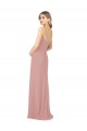 Strapless Long Soft Chiffon Dusty Pink Sleeveless Bridesmaid Dress Victoria