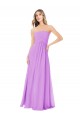 Strapless Long Soft Chiffon Violet Sleeveless Bridesmaid Dress Victoria