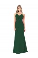 Sweetheart Long Soft Chiffon Dark Green Sleeveless Bridesmaid Dress Victoria