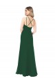 Sweetheart Long Soft Chiffon Dark Green Sleeveless Bridesmaid Dress Victoria