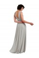 V-Neck Long Soft Chiffon Light Sky Blue Sleeveless Bridesmaid Dresses Victoria