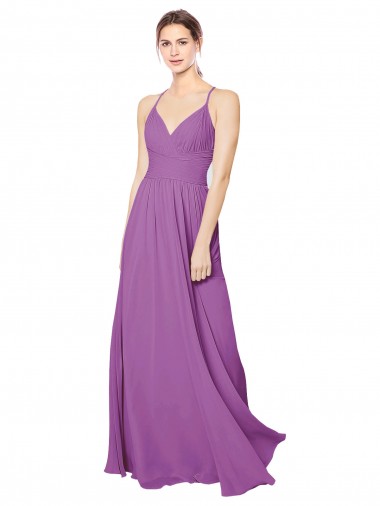 Sweetheart Long Soft Chiffon Dahlia Sleeveless Formal Dress / Bridesmaid Dress Victoria