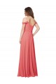 Off the Shoulder Long Soft Chiffon Desert Rose Sleeveless Bridesmaid Dress Victoria