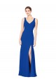 Sweetheart Long Chiffon Royal Blue Sleeveless Bridesmaid Dress / Evening Dress Victoria