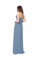 Sweetheart Long Chiffon Dusty Blue Sleeveless Bridesmaid Dress / Evening Gowns Victoria