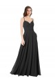 Sweetheart Long Chiffon Black A-Line Sleeveless Formal Dress / Bridesmaid Dress Victoria
