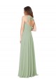 Sweetheart Long Soft Chiffon Smoke Green Sleeveless Formal Dress / Bridesmaid Dress Victoria