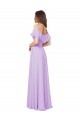 Strapless Long Soft Chiffon Lilac A-Line Sleeveless Bridesmaid Dress Victoria