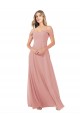 Scoop Neck Long Soft Chiffon Bliss Pink Sleeveless Bridal Party Dress Victoria