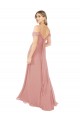 Scoop Neck Long Soft Chiffon Bliss Pink Sleeveless Bridal Party Dress Victoria