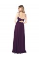 Strapless Long Soft Chiffon Grape Sleeveless Bridesmaid Dress Victoria