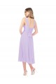 Sweetheart Midi Length Soft Chiffon Lilac Sleeveless High Low Bridesmaid Dress Victoria