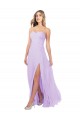 Strapless Long Floor Length Chiffon Lilac Sleeveless Bridesmaid Dress Victoria