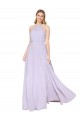 High Neck Long Soft Chiffon Lilac Sleeveless Formal Evening Gown / Prom Dress / Bridesmaid Dress Victoria