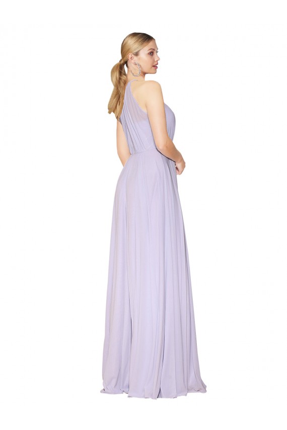 High Neck Long Soft Chiffon Lilac Sleeveless Formal Evening Gown / Prom Dress / Bridesmaid Dress Victoria