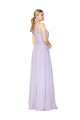 High Neck Long Soft Chiffon Lilac Sleeveless Formal Evening Gown / Prom Dress / Bridesmaid Dress Victoria