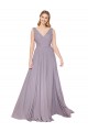 High Neck Long Soft Chiffon Dusty Rose Sleeveless Formal Evening Gown / Prom Dress / Bridesmaid Dress Victoria