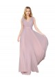 High Neck Long Soft Chiffon Primrose Sleeveless Formal Evening Gown / Prom Dress / Bridesmaid Dress Victoria