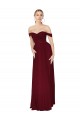 High Neck Long Soft Chiffon Burgundy Mermaid Sleeveless Formal Dress / Bridesmaid Dress Victoria