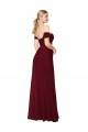 High Neck Long Soft Chiffon Burgundy Mermaid Sleeveless Formal Dress / Bridesmaid Dress Victoria