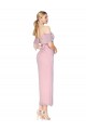 High Neck Knee Length Soft Chiffon Primrose Cold Shoulder Formal Evening Gown / Prom Dress / Bridesmaid Dress Victoria