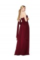 Strapless Long Soft Chiffon Burgundy Sleeveless Formal Evening Gown / Prom Dress / Bridesmaid Dress Victoria