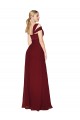 High Neck Long Soft Chiffon Burgundy Sleeveless Formal Evening Gown / Prom Dress / Bridesmaid Dress Victoria