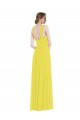 Sweetheart Long Soft Chiffon Yellow Sleeveless Semi Formal Evening Dress / Bridesmaid Dress Victoria