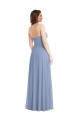 Strapless Long Soft Chiffon Dusty Blue Sleeveless Semi Formal Evening Dress / Bridesmaid Dress Victoria