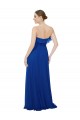 Strapless Long Soft Chiffon Royal Blue Sleeveless Bridesmaid Dress Victoria