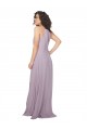Halter Neck Long Chiffon Pink Glow Sleeveless Bridesmaid Dress / Evening Dress Victoria