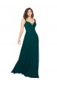 Sweetheart Long Soft Chiffon Hunter Sleeveless Bridesmaid Dress Victoria