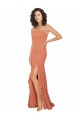 Square Neck Long Soft Chiffon Rosewood Sleeveless Bridesmaid Dress Victoria