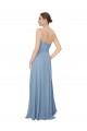 Strapless Long Chiffon Dusty Blue Sleeveless Bridesmaid Dress / Evening Dress Victoria