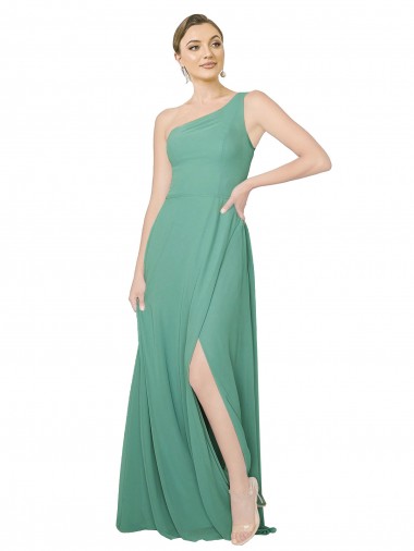 Strapless Long Soft Chiffon Icelandic Silver Sleeveless Bridesmaid Dress Victoria