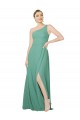 Strapless Long Soft Chiffon Icelandic Silver Sleeveless Bridesmaid Dress Victoria