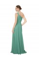 Strapless Long Soft Chiffon Icelandic Silver Sleeveless Bridesmaid Dress Victoria