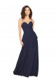 V-Neck Long Chiffon Dark Navy Sleeveless Bridesmaid Dress / Formal Dress Victoria