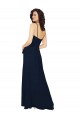 V-Neck Long Chiffon Dark Navy Sleeveless Bridesmaid Dress / Formal Dress Victoria