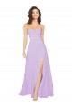 Strapless Long Chiffon Lilac Sleeveless Bridesmaid Dress / Evening Dress Victoria