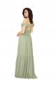 Sweetheart Long Soft Chiffon Saffron Cold Shoulder Bridesmaid Dress Victoria