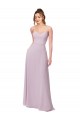 Sweetheart Long Soft Chiffon Pink Glow Sleeveless Bridesmaid Dress Victoria