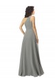 One Shoulder Long Soft Chiffon Wisteria Sleeveless Bridesmaid Dress Victoria