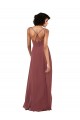 V-Neck Long Soft Chiffon Black Sleeveless Formal Evening Gown / Bridesmaid Dress Victoria