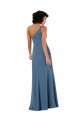 One Shoulder Long Soft Chiffon Burgundy Sleeveless Formal Evening Gown / Bridesmaid Dress Victoria